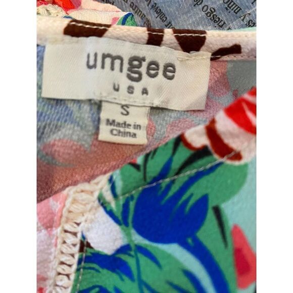 Umgee Rosie Cheetah Dress Floral Pink Fuchsia - Small - Picture 5 of 8